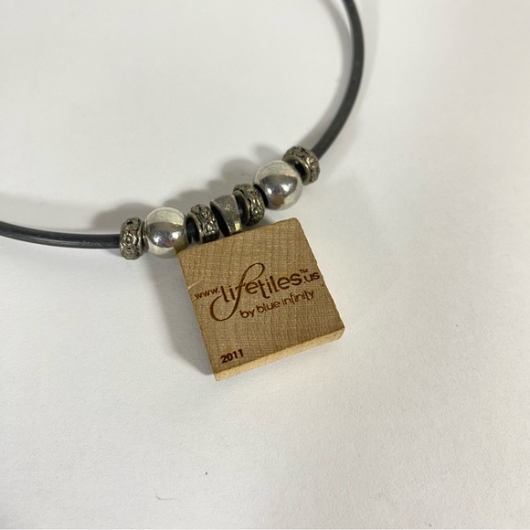 Life Tiles by Blue Infinity Circles Art Silicone Necklace - Picture 4 of 5